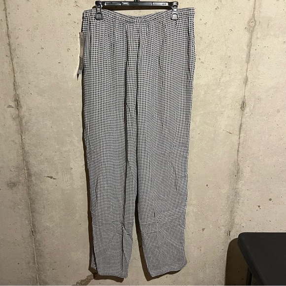 Sag Harbor NWT Pull On Pants Size XL Black Check Straight Leg Elastic Waist - Picture 6 of 9